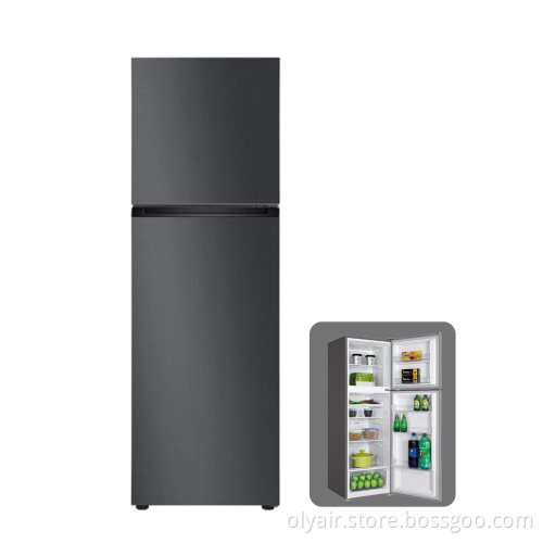 OLYAIR 249L Double Door Refrigerator with Crystal Ash Grey Top-Mounted Freezer